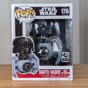 Funko Pop #176 Darth Vader TIE Fighter Star Wars 40th Anniversary Target Excl